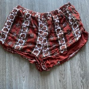 Patterned beach shorts